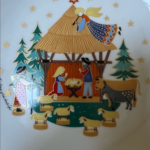 JWK Vintage Nativity Collectible Plate. Bavaria, West Germany, 1950. - Picture 4 of 8